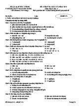 Đề kiểm tra học kì II môn Địa lý Lớp 11 năm 2019 - Mã đề 142 - Lê Duy Hưng (Có đáp án)